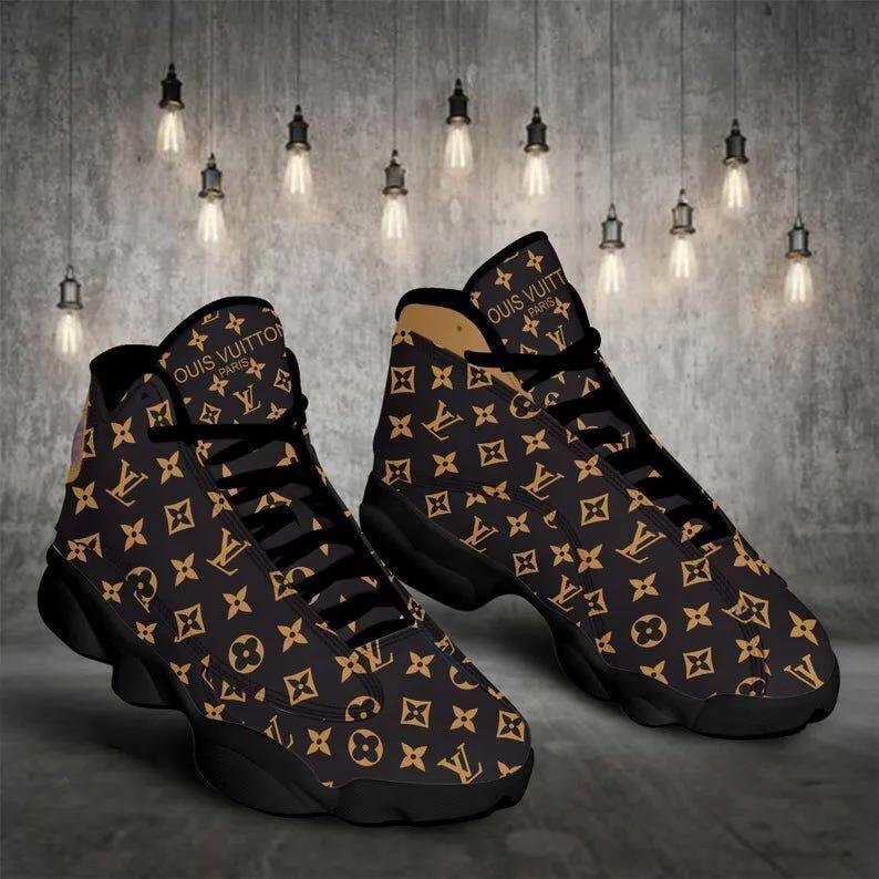 Louis vuitton lv retro browns hot ht Air Jordan 13 Sneakers Gifts For Men Women Shoes For Fans Full Size