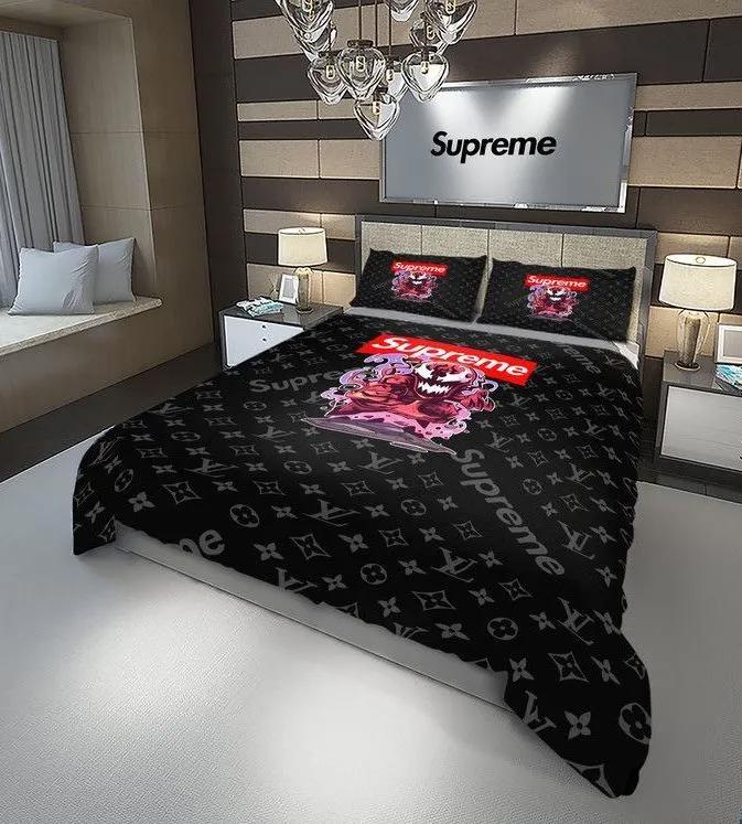 Louis vuitton supreme venom luxury brand bedding set for bedroom luxury bedspread duvet cover set with pillowcases home decoration Bedding Sets