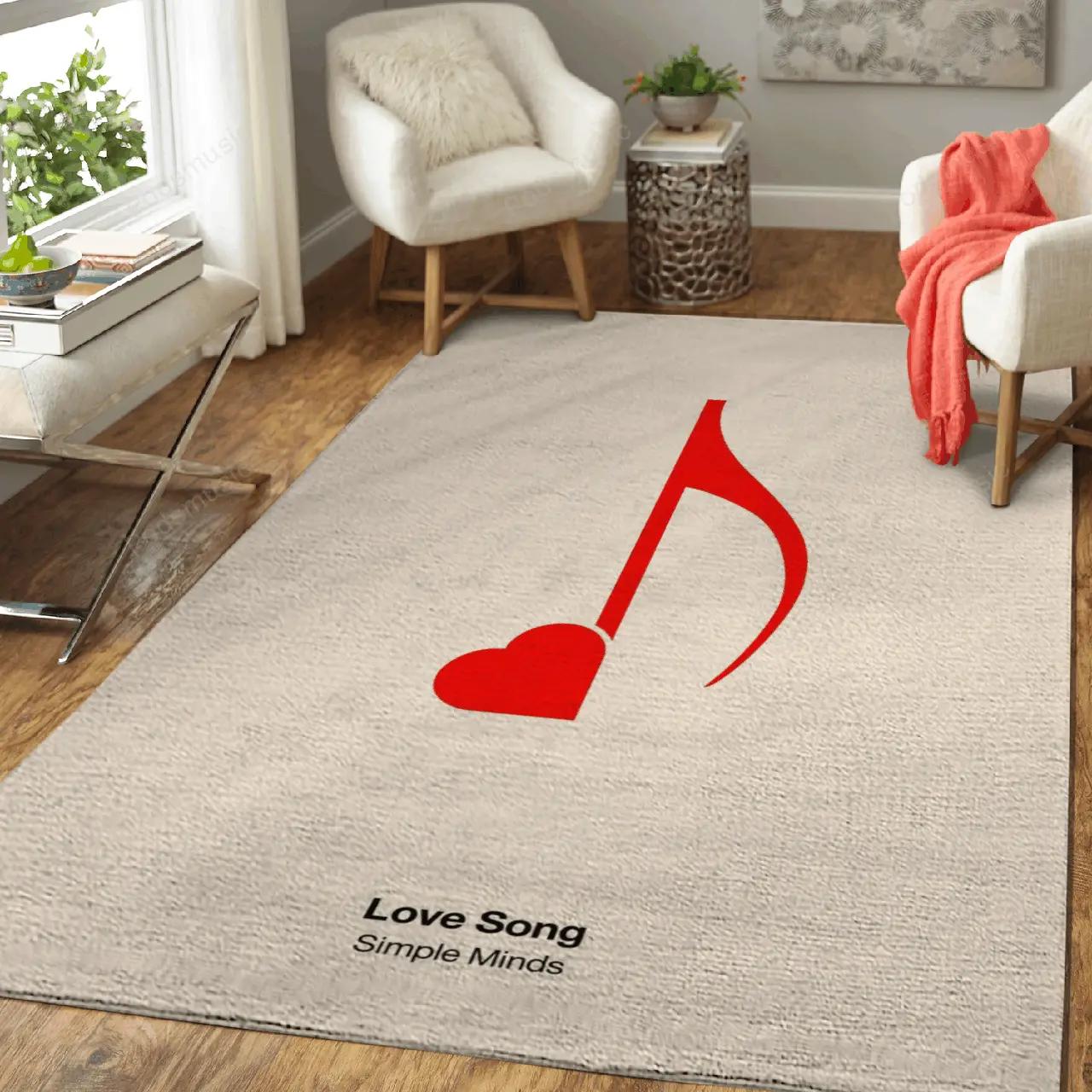 Love song music art for fans area rug living room carpet rug regtangle carpet floor decor home decor Rectangle Rug