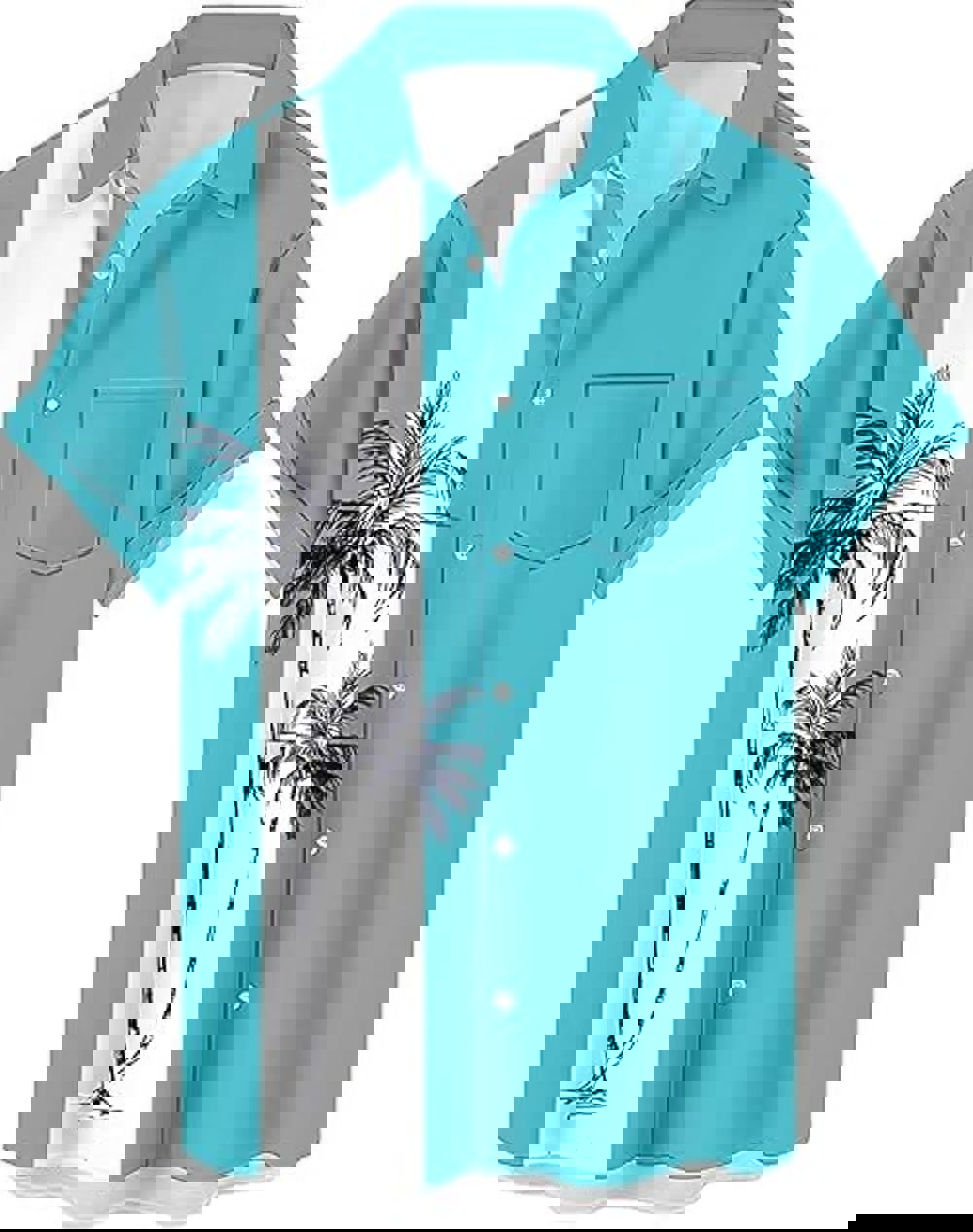 Men's short sleeve button up hawaiian shirt 1950s vintage bowling shirts Hawaii Shirt Shorts & Flip Flops