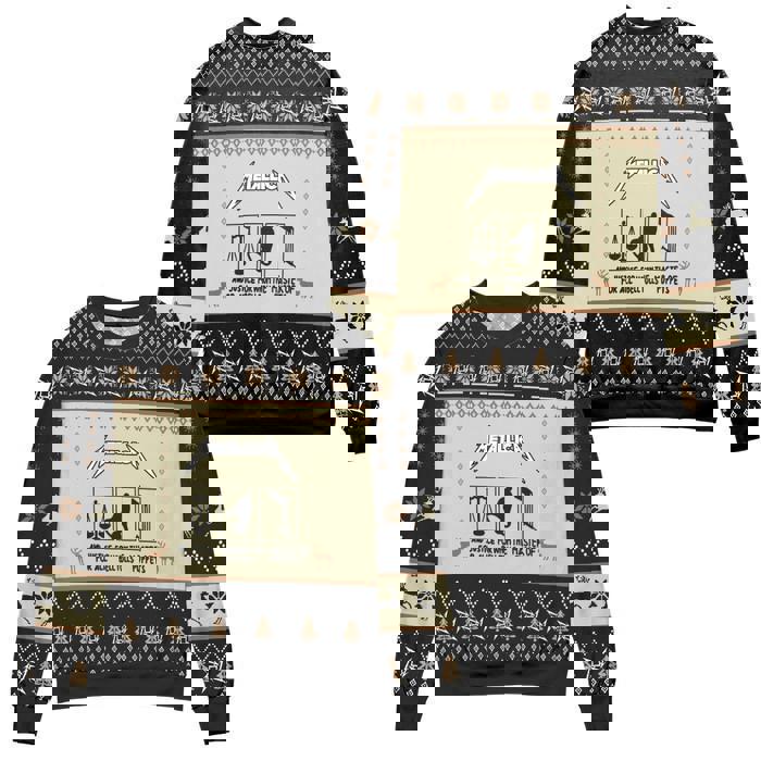 Metallica and justice for all ugly christmashot 2025 style 394 Christmas Ugly Sweater