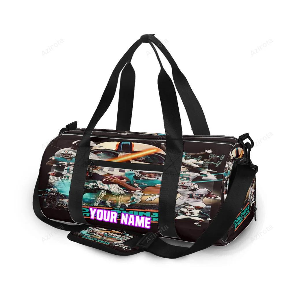 Miami dolphins players7 personalized name travel bag gym bag 493 Travel Bag