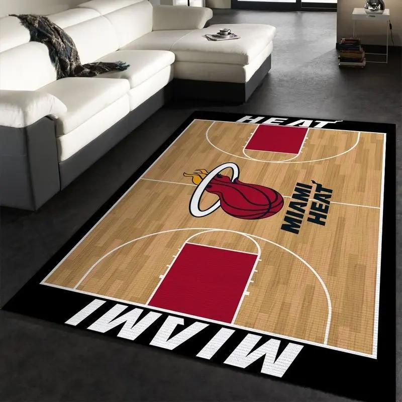Miami heat nba 4 area rug living room and bed room rug rug regtangle carpet Rectangle Rug