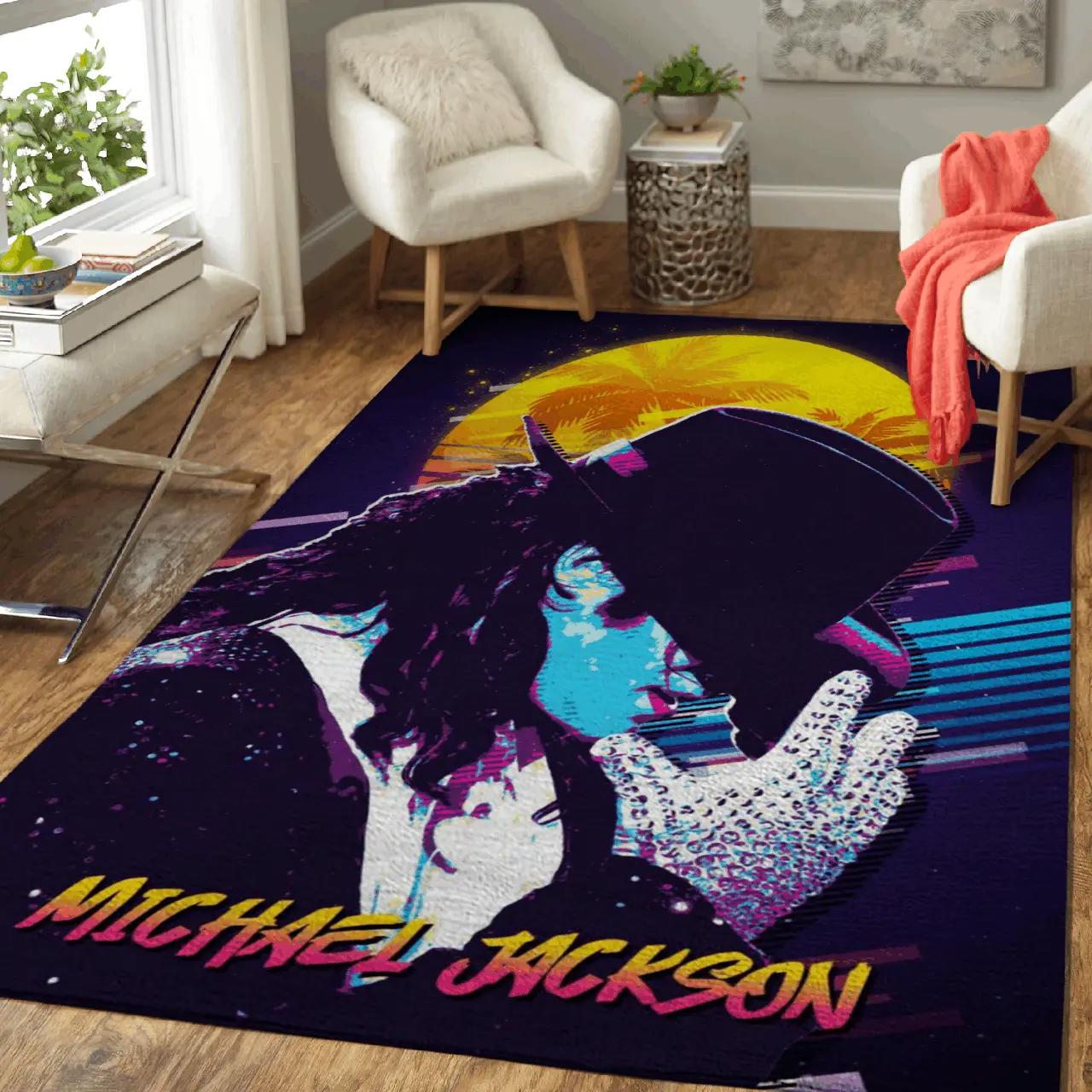 Michael jackson pop music pop art for fans area rug area rug living room carpet rug regtangle carpet floor decor home decor Rectangle Rug