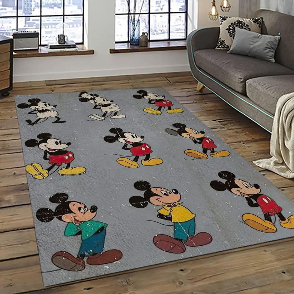 Mickey mouse characters cartoon movie carpet rectangle area rug for living room bedroom decor mme36 Rectangle Rug