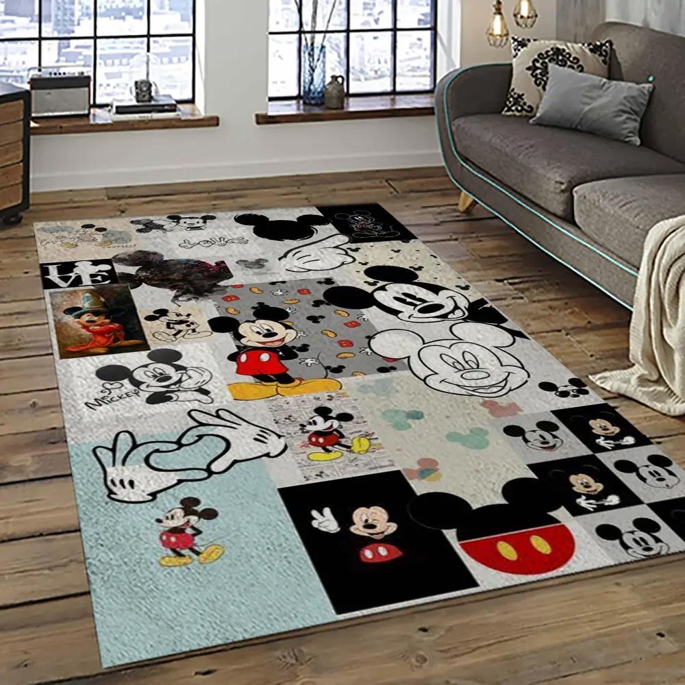 Mickey mouse characters cartoon movie carpet rectangle area rug for living room bedroom decor mme43 Rectangle Rug