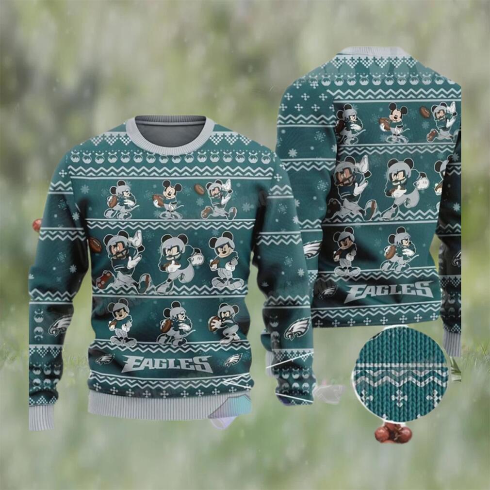 Mickey mouse nfl philadelphia football ugly christmas sweater eagles gifts Christmas Ugly Sweater