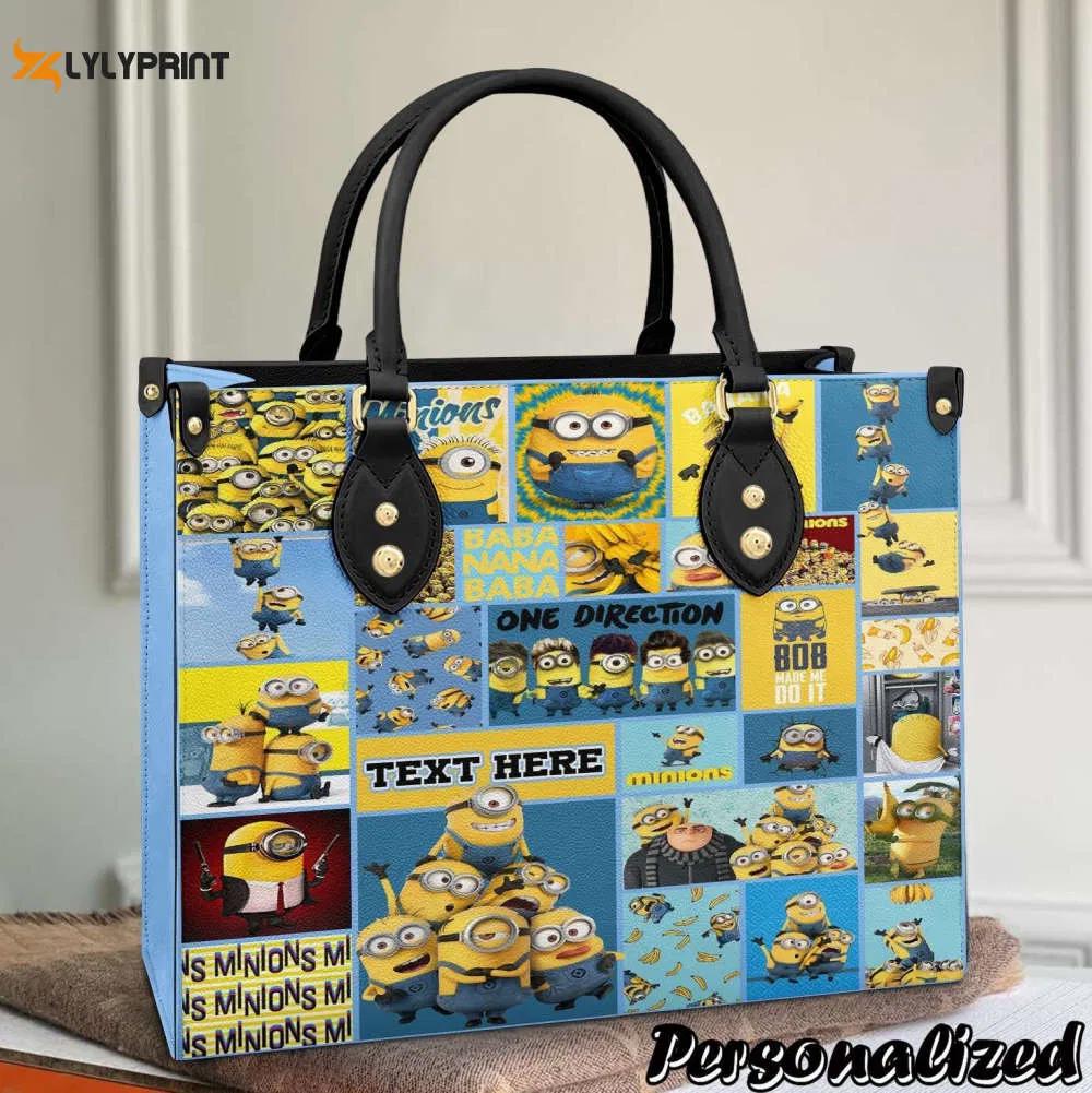 Minions leather handbag gift for women 4102 Women Leather Hand Bag