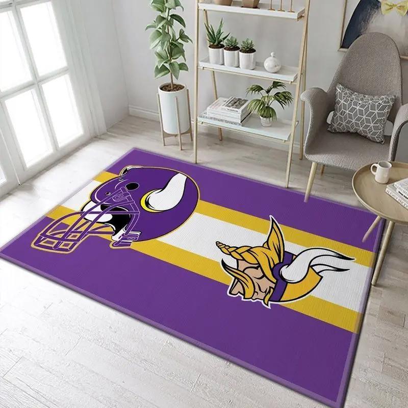 Minnesota vikings football nfl 3 living room bed room rug regtangle carpet Rectangle Rug