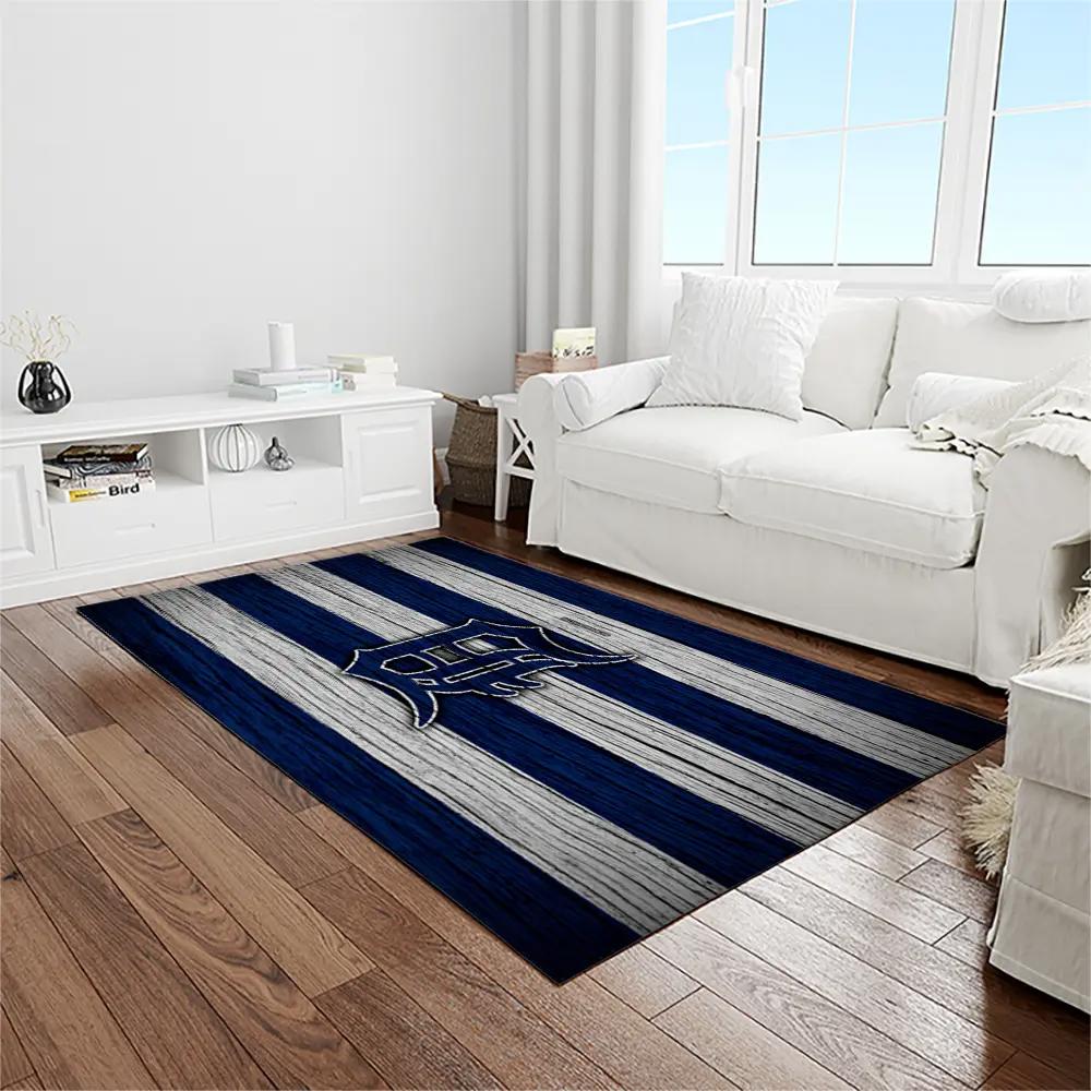 Mlb detroit tigers baseball team logo rectangle area rug dt07 Rectangle Rug