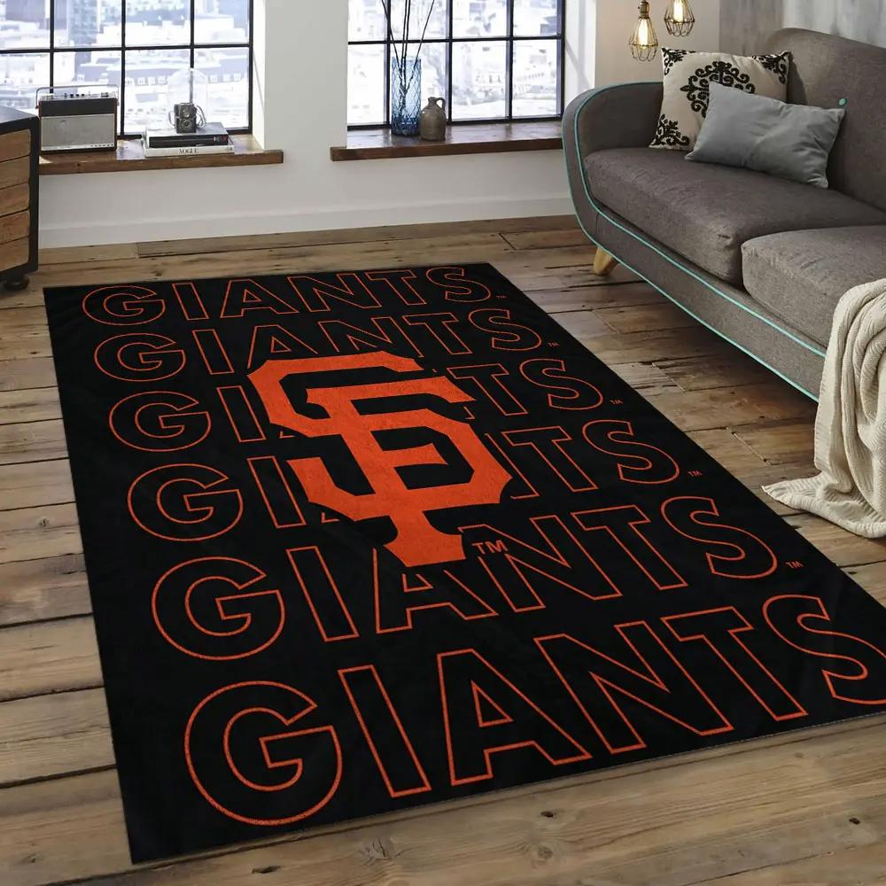 Mlb san francisco giants baseball team logo rectangle area sfg18 Rectangle Rug