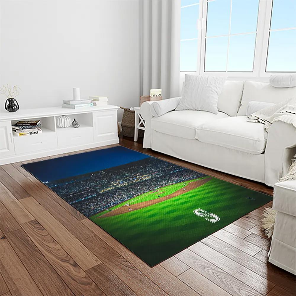 Mlb seattle mariners baseball team logo rectangle area rug sm35 Rectangle Rug