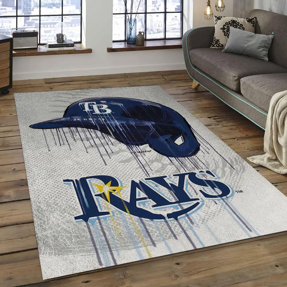 Mlb tampa bay rays baseball team logo rectangle area tbr01 Rectangle Rug