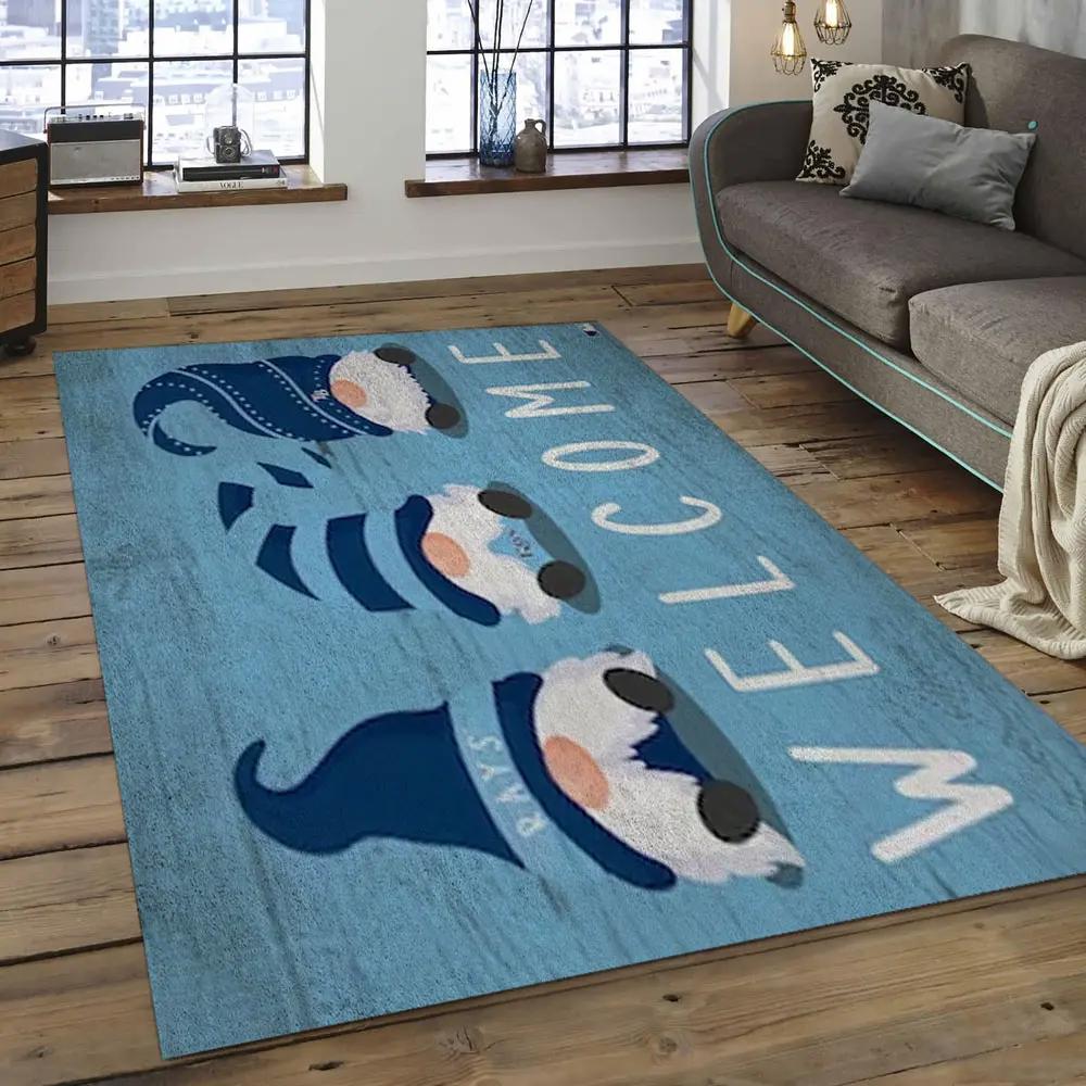 Mlb tampa bay rays baseball team logo rectangle area tbr15 Rectangle Rug
