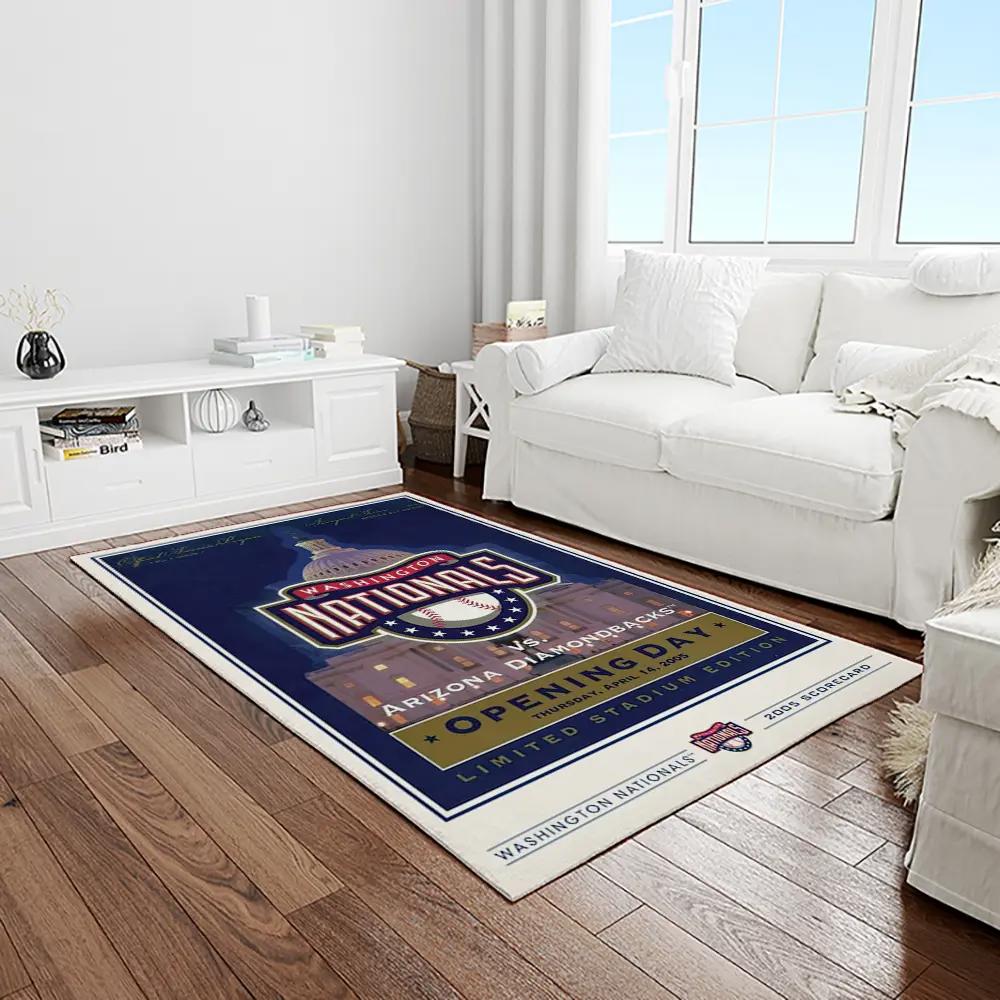 Mlb washington nationals baseball team logo rectangle area rug wn02 Rectangle Rug
