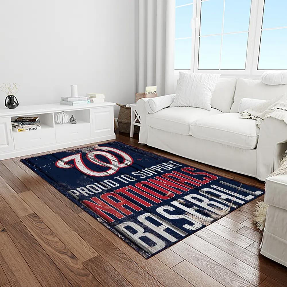 Mlb washington nationals baseball team logo rectangle area rug wn04 Rectangle Rug