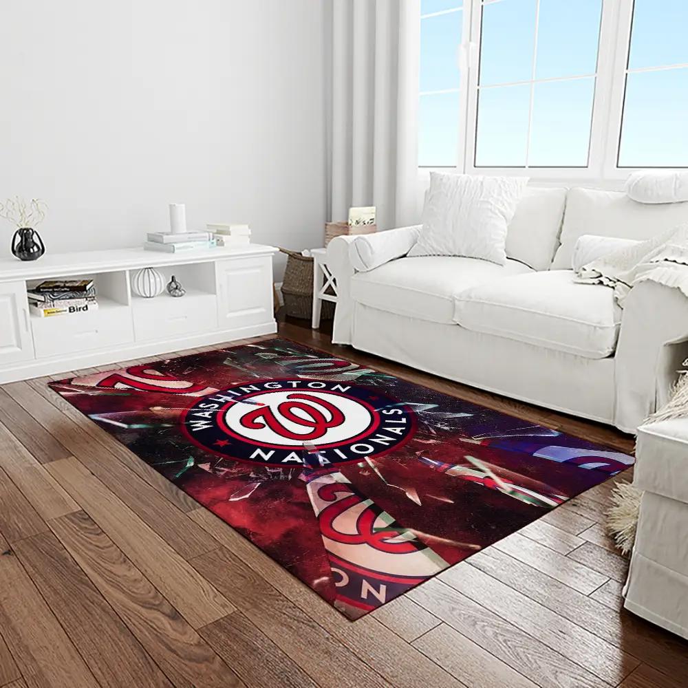 Mlb washington nationals baseball team logo rectangle area rug wn22 Rectangle Rug