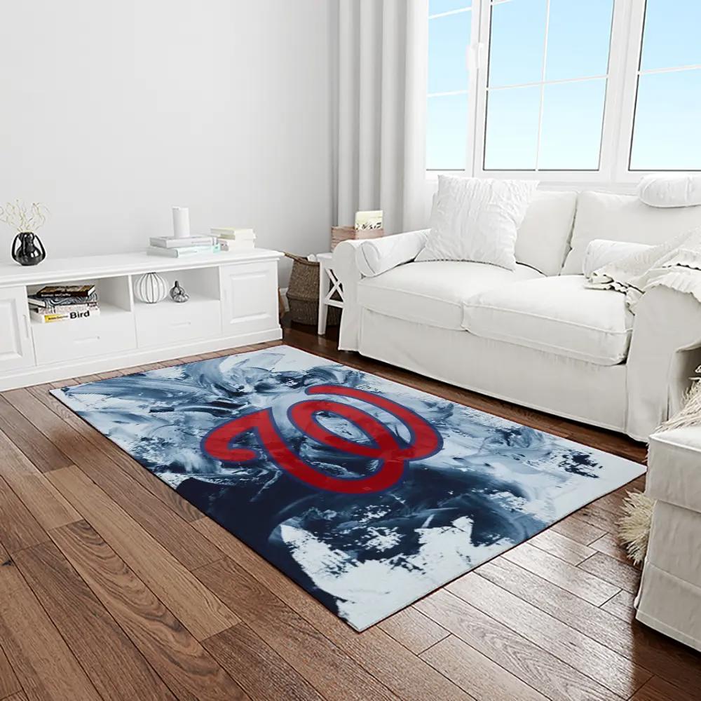 Mlb washington nationals baseball team logo rectangle area rug wn53 Rectangle Rug