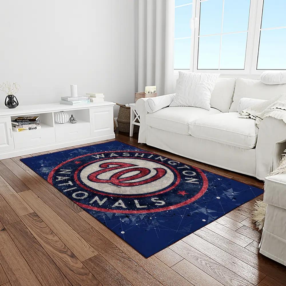 Mlb washington nationals baseball team logo rectangle area rug wn89 Rectangle Rug