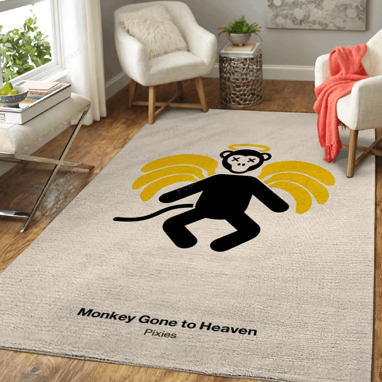 Monkey gone to heaven music art for fans area rug living room carpet rug regtangle carpet floor decor home decor Rectangle Rug