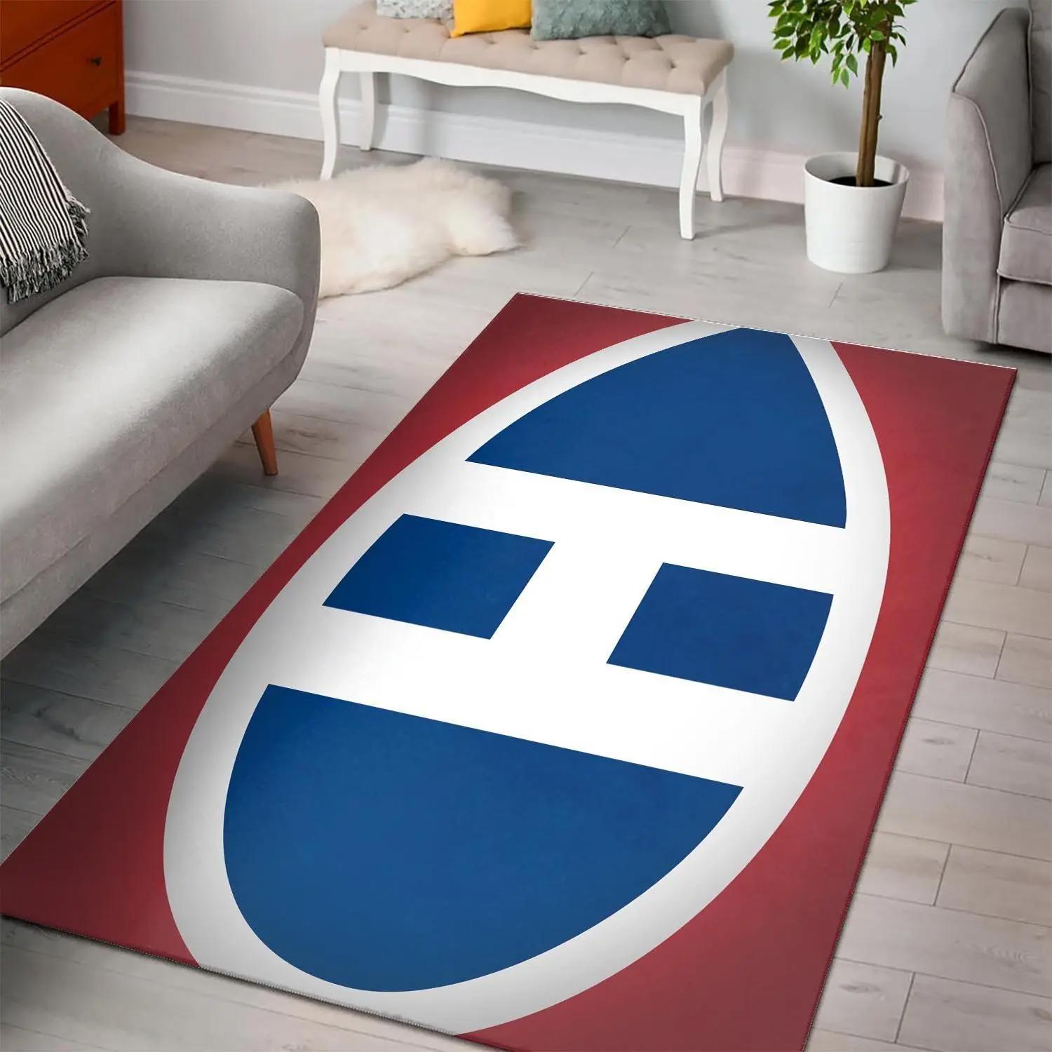 Montreal canadiens area rugs nhl hockey living room carpet team logo  3 Rectangle Rug