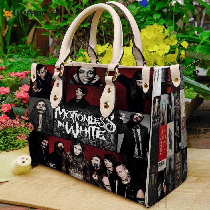 Motionless in white leather handbag gift for women 4236 Women Leather Hand Bag