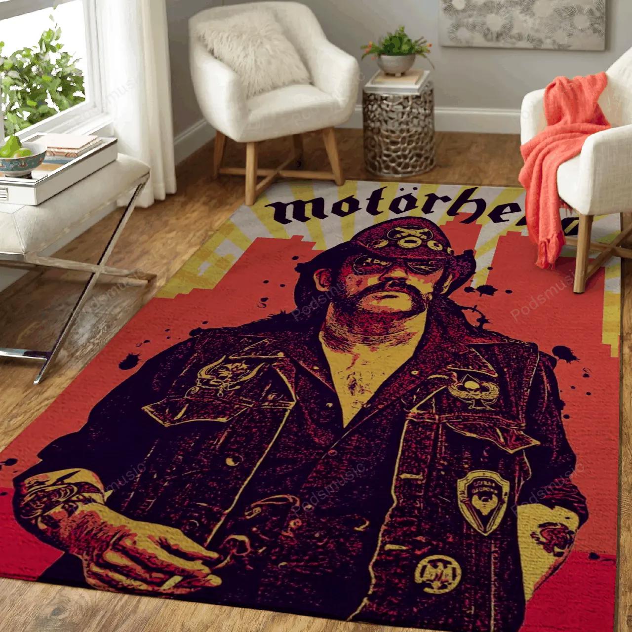 Motorhead music art for fans area rug living room carpet rug regtangle carpet floor decor home decor Rectangle Rug