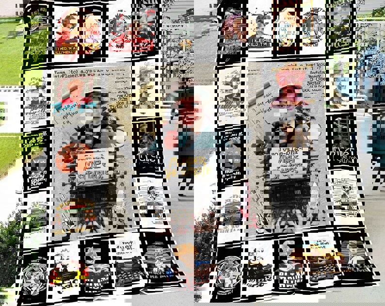 Murder she wrote inspired fleece blanket, mink sherpa blanket, jessica fletcher blanket, fletcher quilt, murder she wrote tv series Quilt Blanket