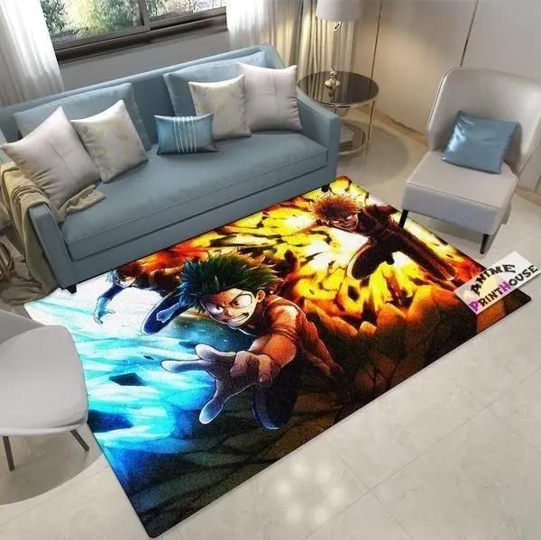 My hero academia rug 01 anime rug regtangle carpet floor decor home decor Rectangle Rug