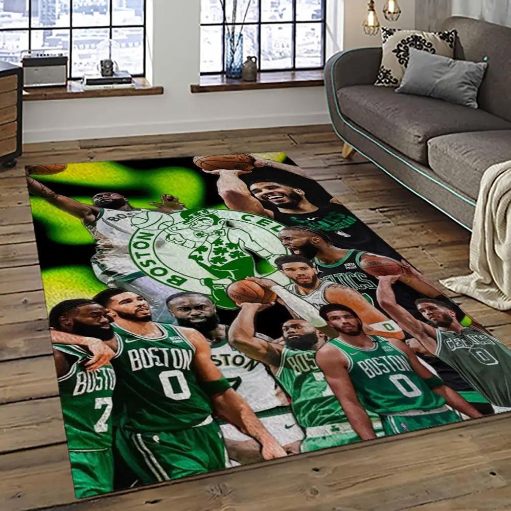 Nba boston celtics basketball team logo sport carpet area rug home decor best gift for friends bc78 Rectangle Rug