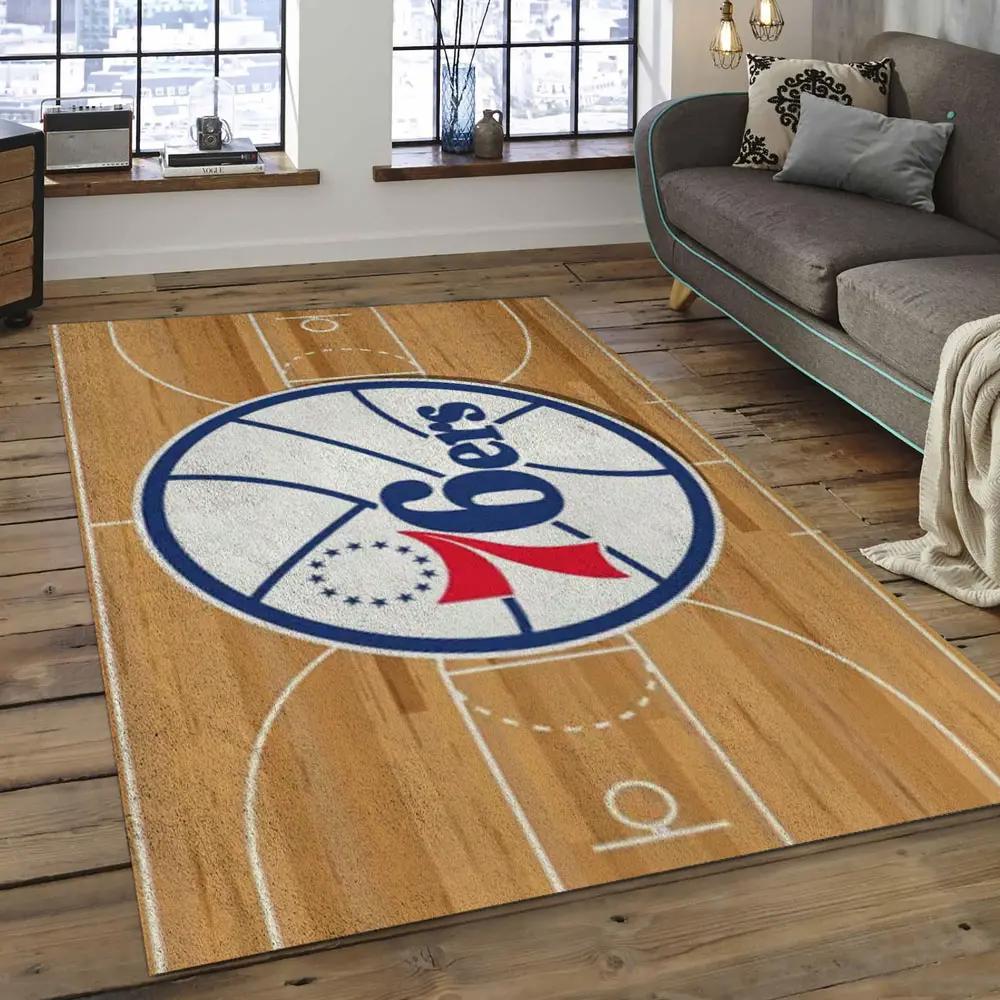 Nba charlotte hornets basketball legend team logo rectangle area ch07 Rectangle Rug