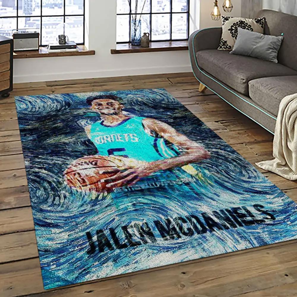 Nba charlotte hornets basketball team logo sport carpet area rug home decor best gift for friends ch61 Rectangle Rug