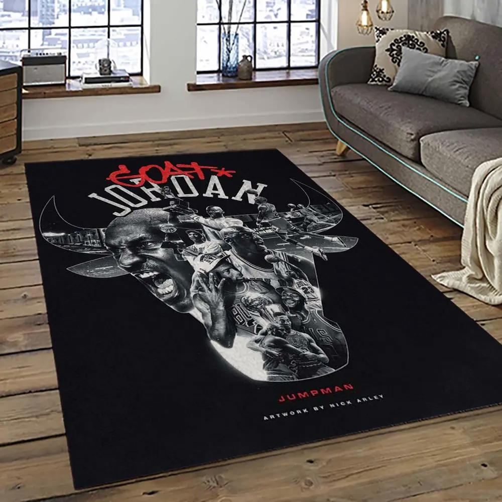Nba chicago bulls basketball team logo sport carpet area rug home decor best gift for friends cb76 Rectangle Rug
