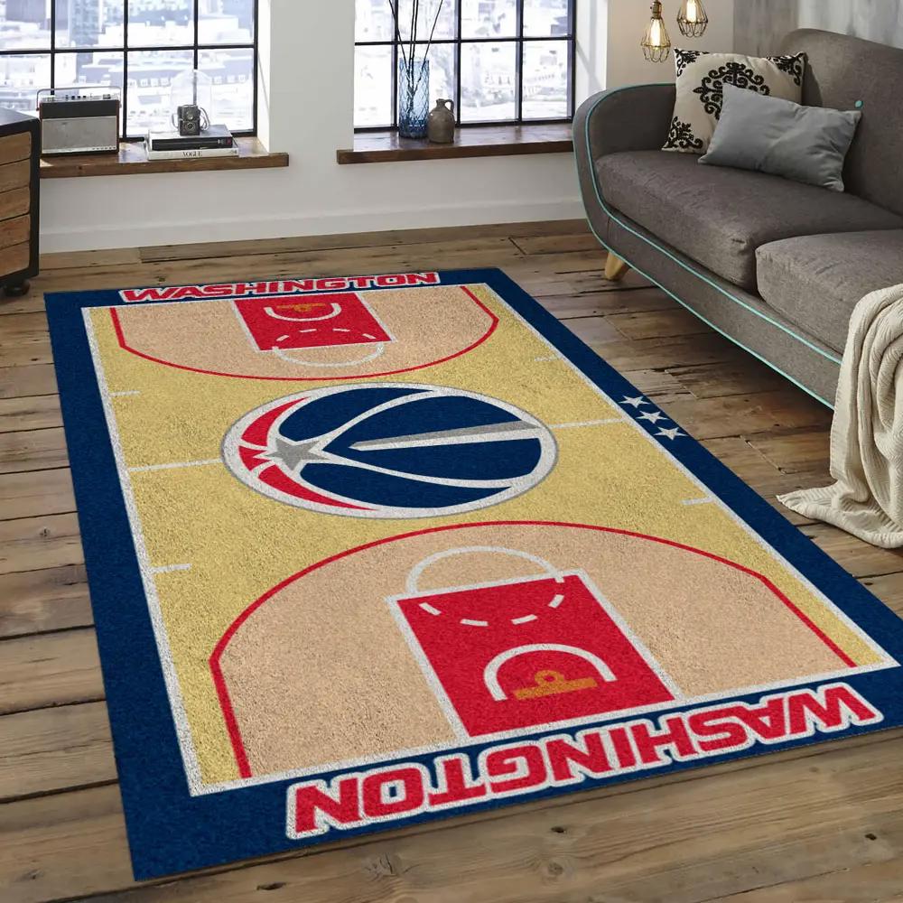Nba detroit pistons basketball legend team logo rectangle area dp15 Rectangle Rug