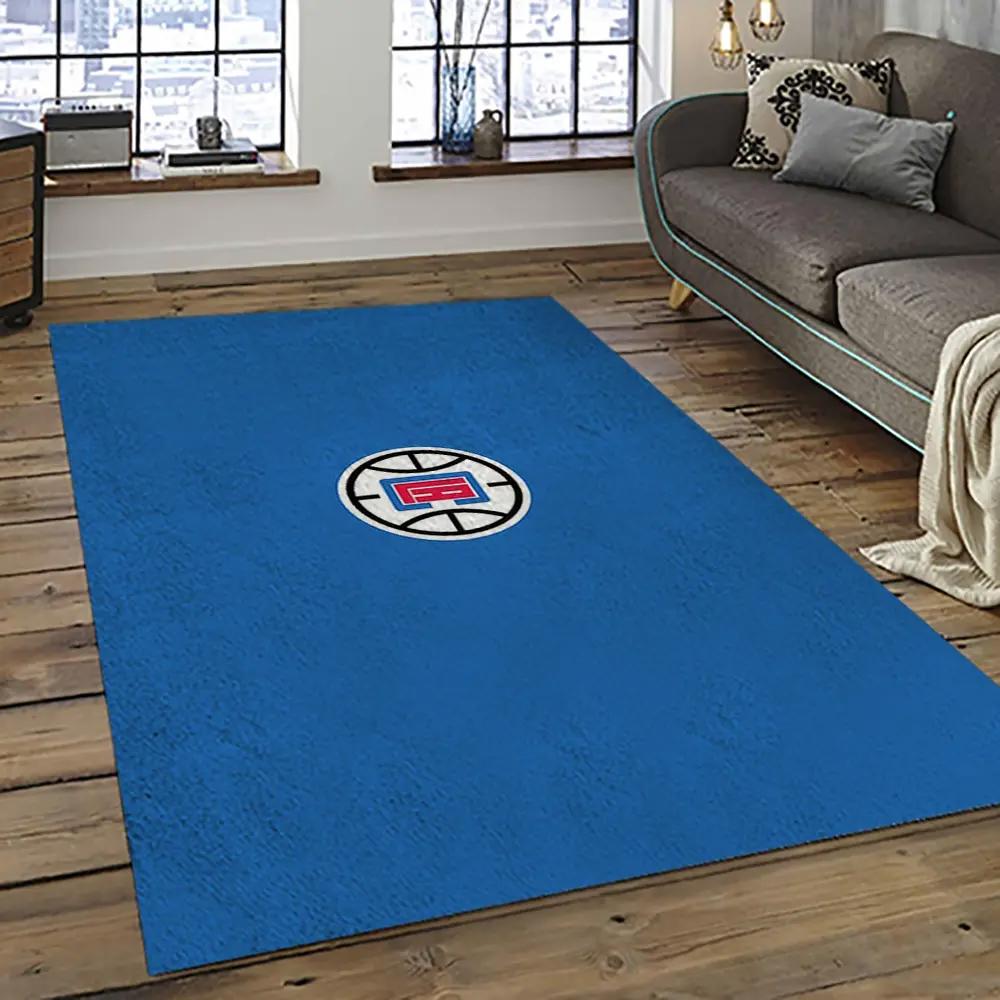 Nba los angeles clippers basketball team logo sport carpet rectangle area rug for living room lac27 Rectangle Rug
