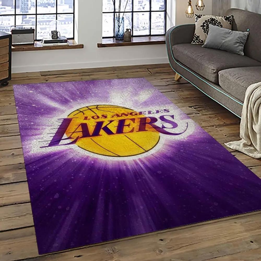 Nba los angeles lakers basketball team logo sport carpet area rug home decor best gift for friends lasl29 Rectangle Rug