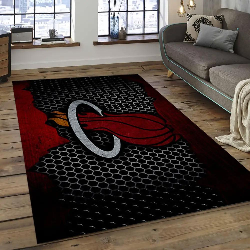 Nba miami heat basketball legend team logo rectangle area mh26 Rectangle Rug