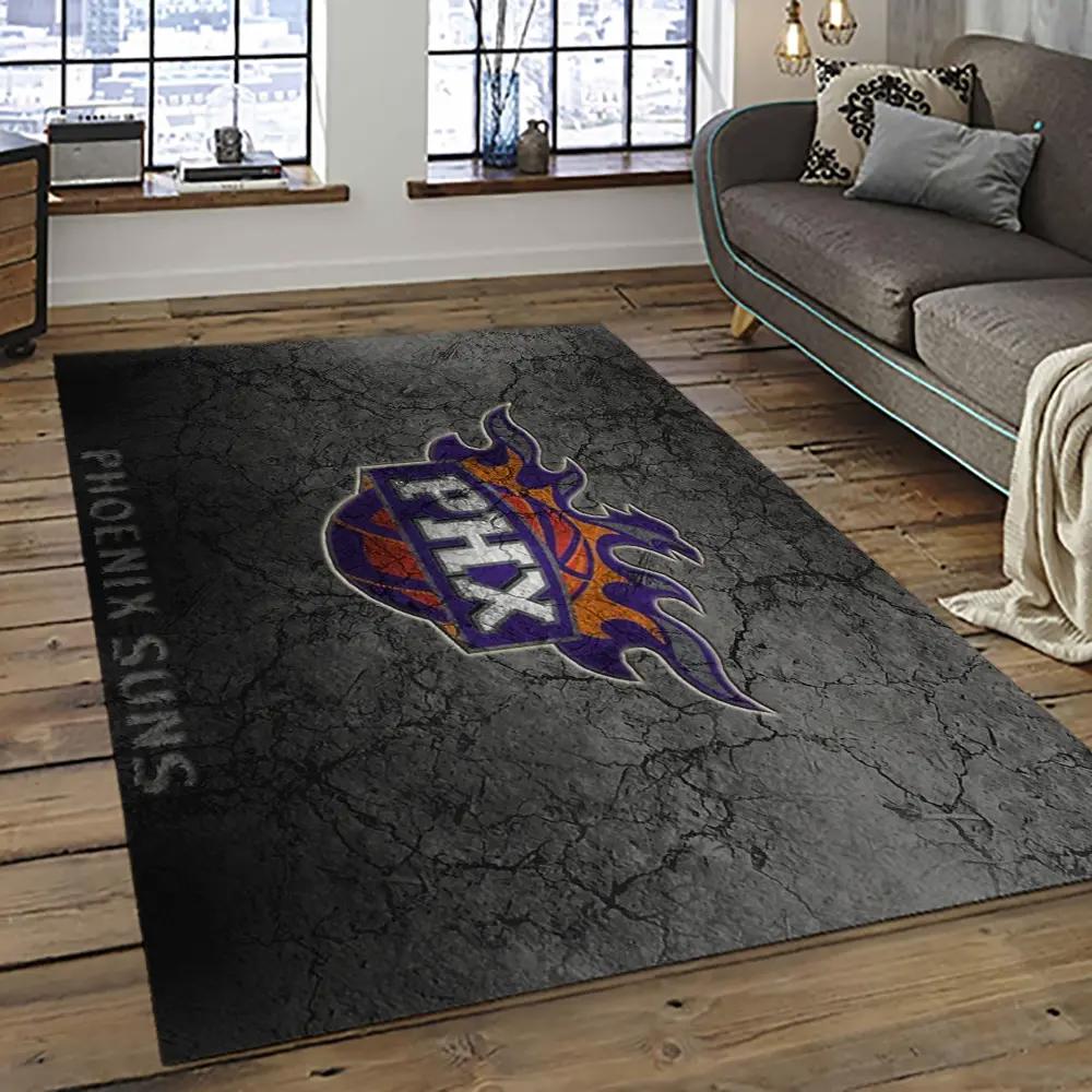 Nba phoenix suns basketball team logo sport carpet rectangle area rug for living room ps3 Rectangle Rug