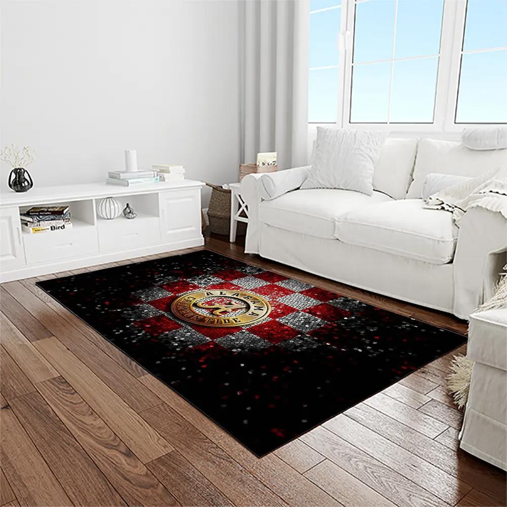 Ncaa alabama crimson tide college sport basketball and foolball team logo rectangle area rug act20 Rectangle Rug