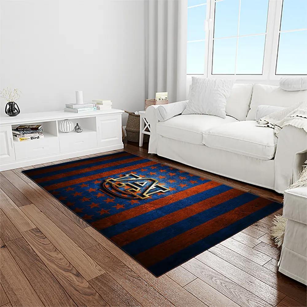 Ncaa auburn tigers college sport basketball and foolball team logo rectangle area rug ats05 Rectangle Rug