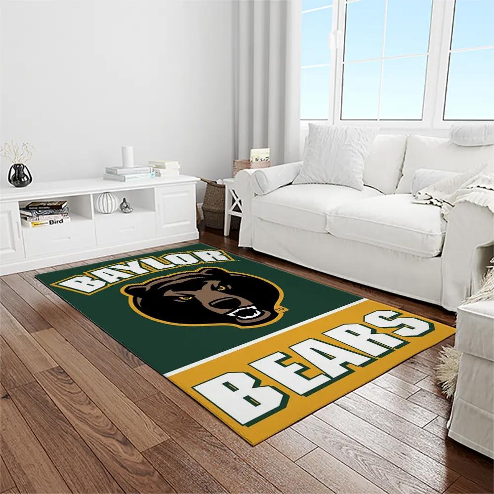 Ncaa baylor bears sport basketball and foolball team logo rectangle area rug bb13 Rectangle Rug