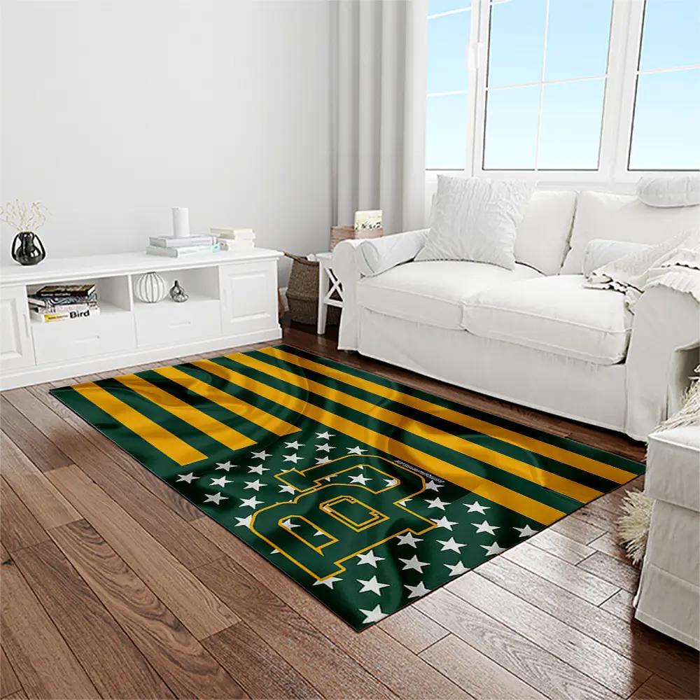 Ncaa baylor bears sport basketball and foolball team logo rectangle area rug bb46 Rectangle Rug