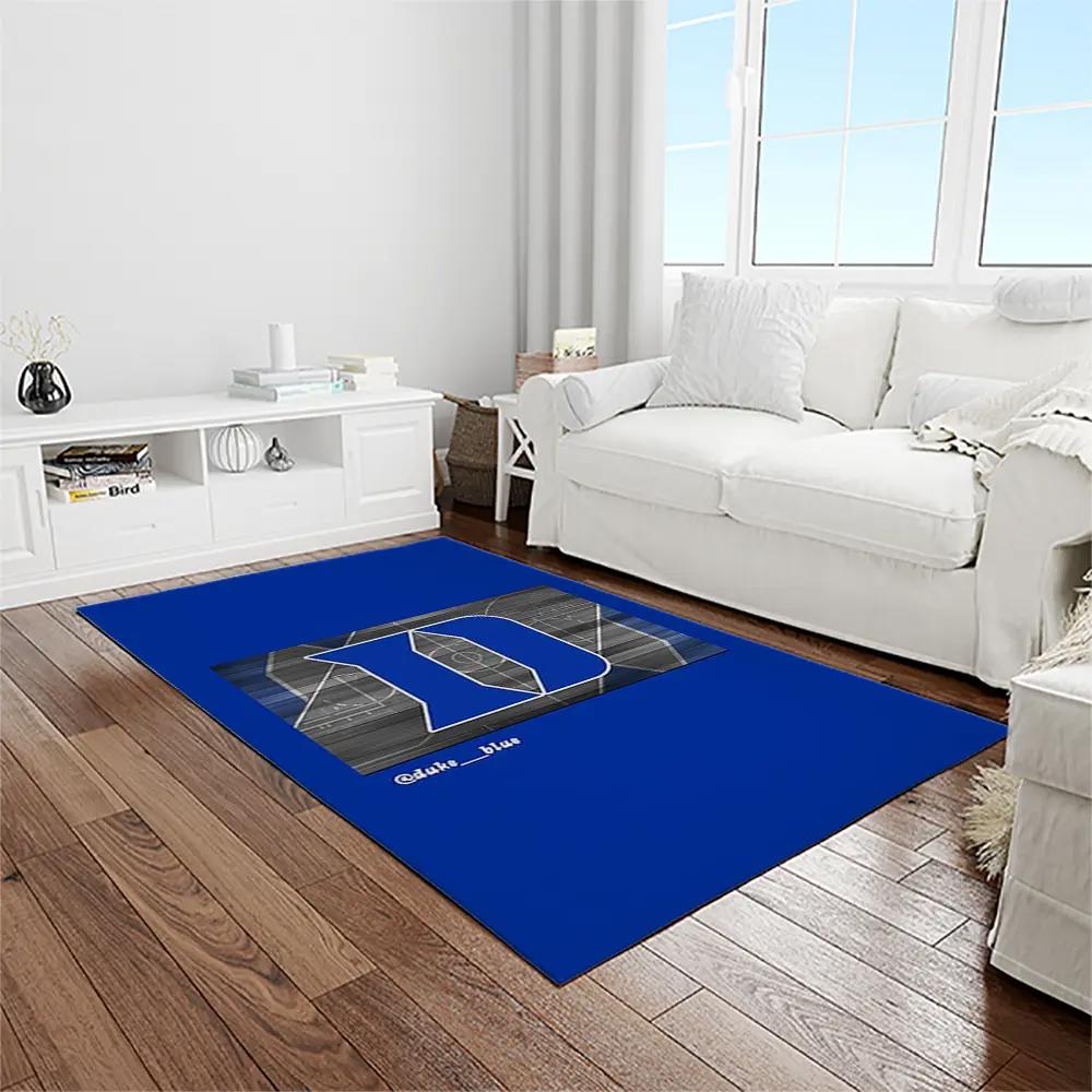 Ncaa duke blue devils college sport basketball and foolball team logo rectangle area rug dbs13 Rectangle Rug
