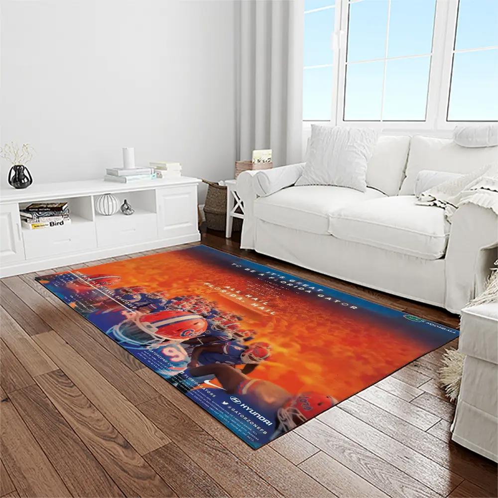 Ncaa florida gators college sport basketball and foolball team logo rectangle area rug fg43 Rectangle Rug