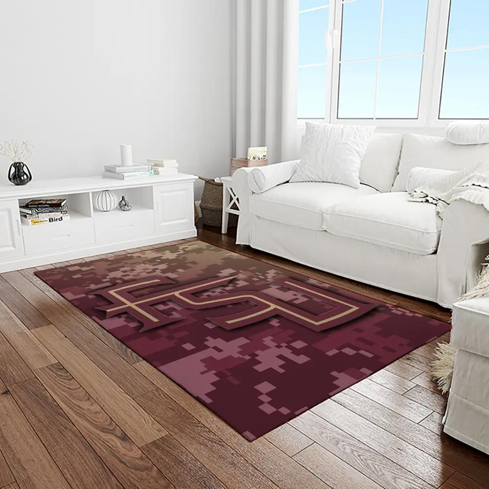 Ncaa florida state seminoles sport basketball and foolball team logo rectangle area rug fss19 Rectangle Rug