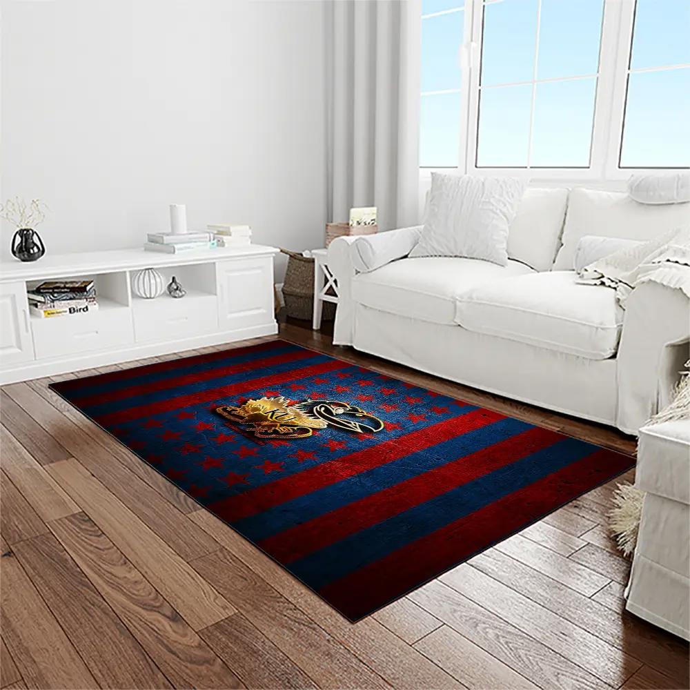 Ncaa kansas jayhawks basketball team logo rectangle area rug kj05 Rectangle Rug