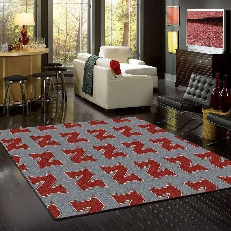 Ncaa nebraska cornhuskers carpet living room rug regtangle carpet v8313 2 Rectangle Rug