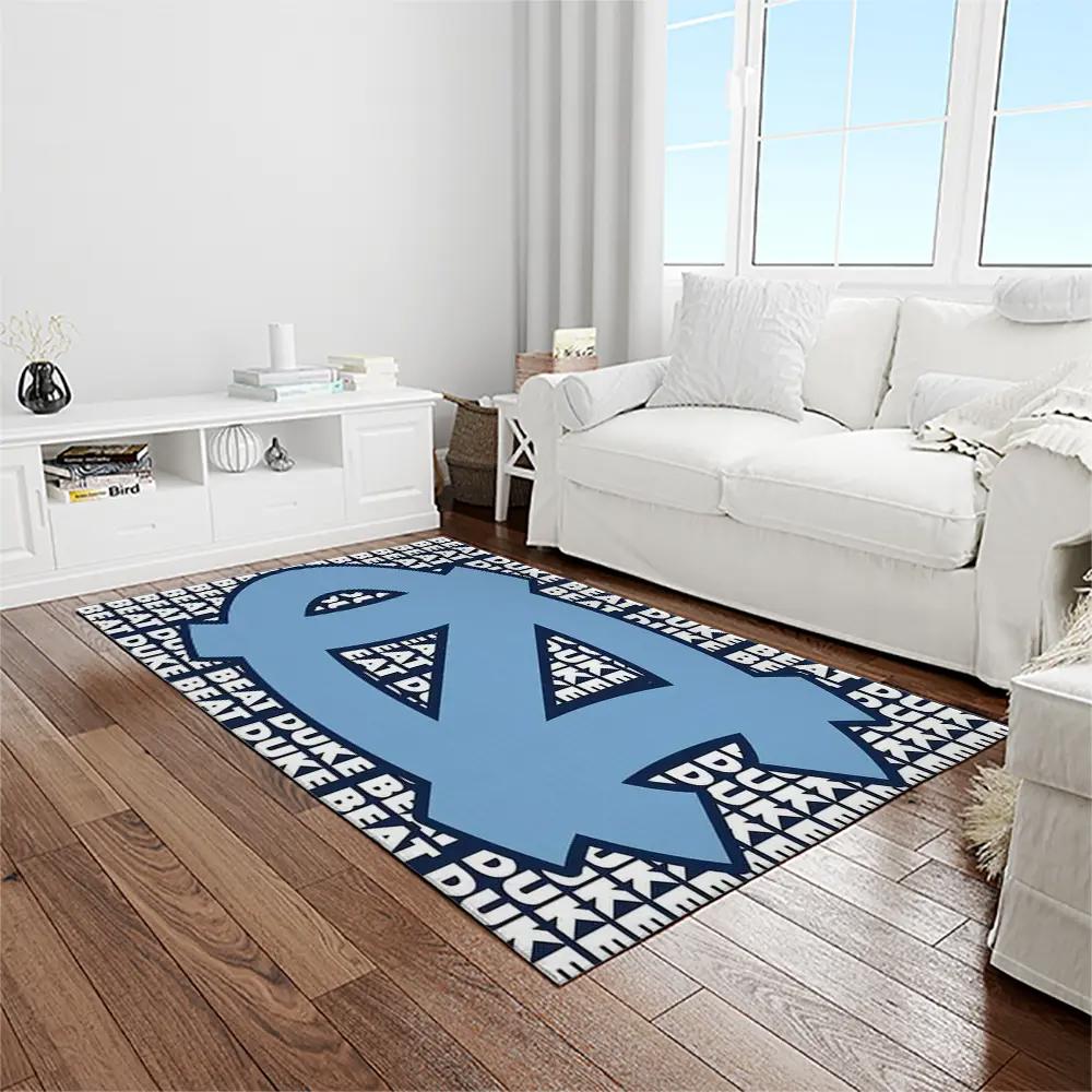 Ncaa north carolina tar heels college sport basketball and foolball team logo rectangle area rug ncth23 Rectangle Rug