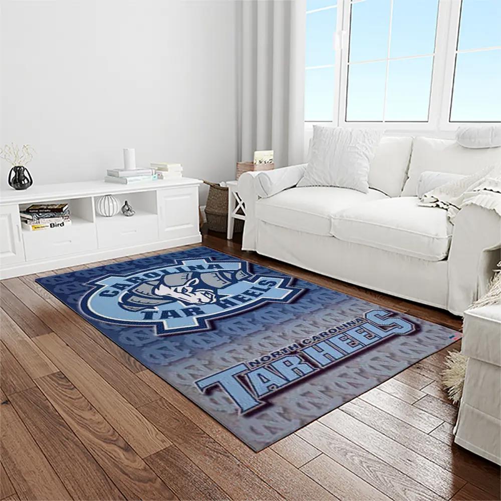 Ncaa north carolina tar heels college sport basketball and foolball team logo rectangle area rug ncth57 Rectangle Rug