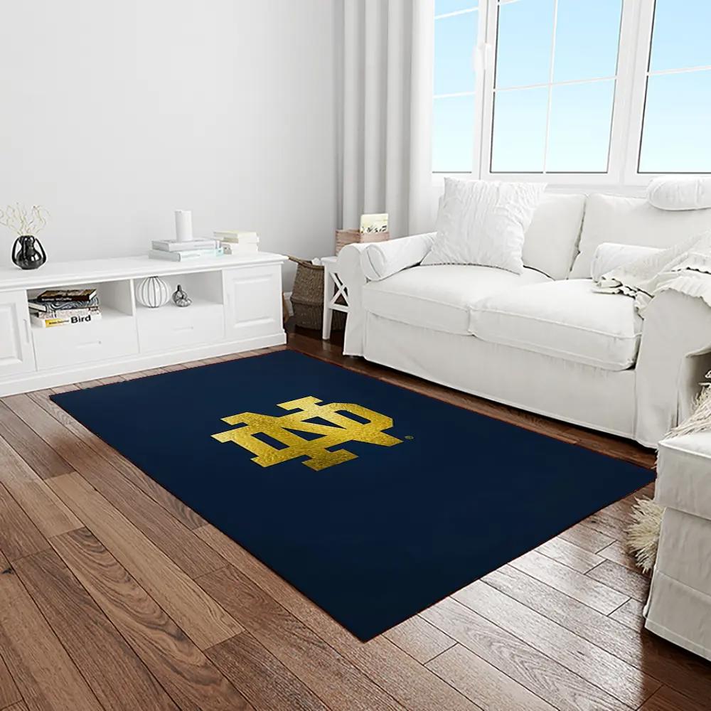 Ncaa notre dame fighting sport basketball and foolball team logo rectangle area rug ndf31 Rectangle Rug
